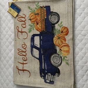 Blue Truck and Pumpkins Fall Placemat Set of 4